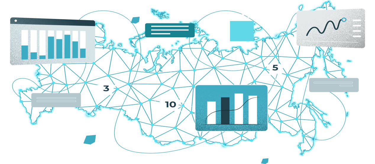 Карта России с аналитикой